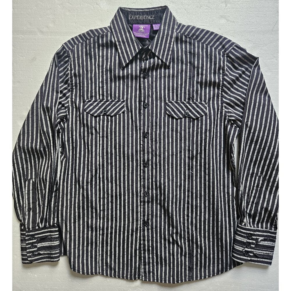 Jimi Hendrix Purple Label Embroidered  L/S Button-Up Dress Shirt Men's L